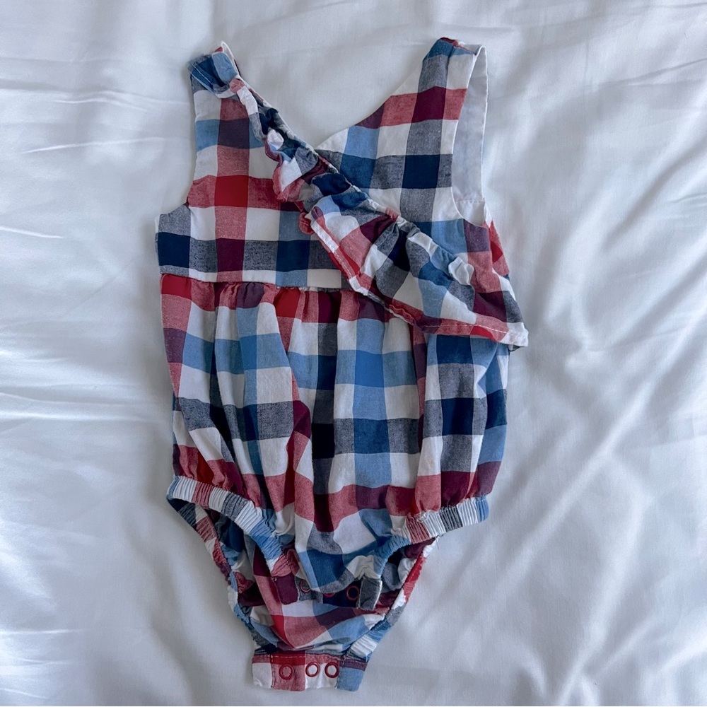 Cat & Jack red, white & blue onesie, size 6-9 months